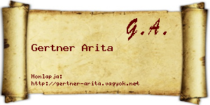 Gertner Arita névjegykártya